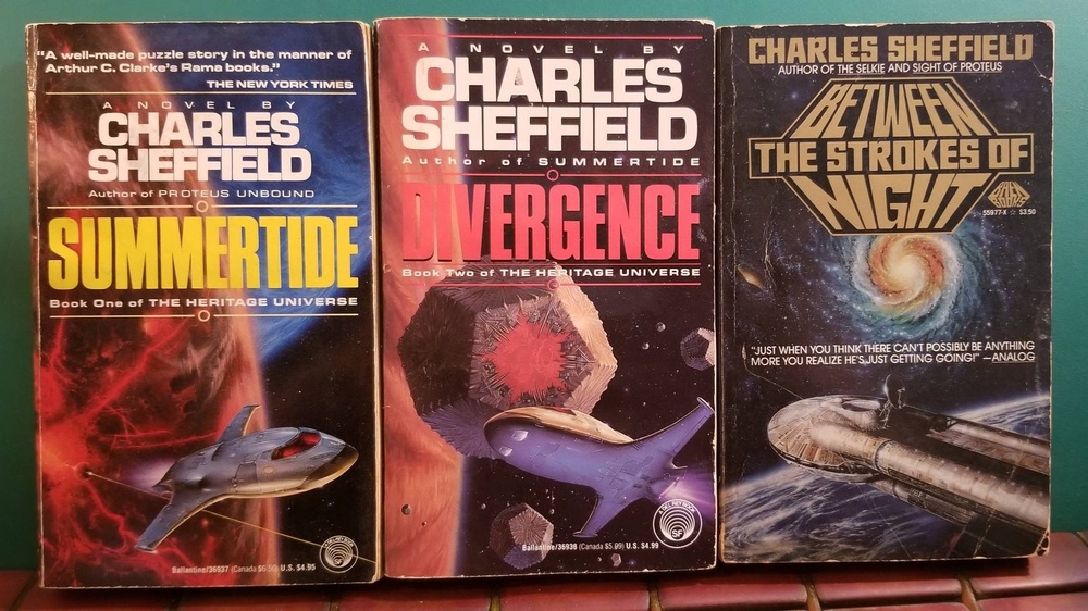 Charles Sheffield: Between The Strokes of Night, Summertide, Divergence. 3 Books